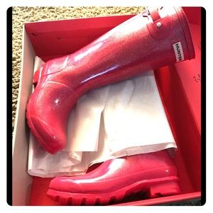 Girls hunter boots size 5 big girls